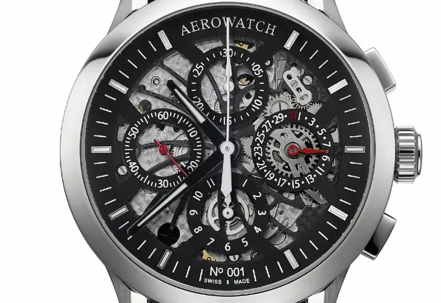 AEROWATCH Les Grandes Classiques - Self-Winding Semi-Skeleton Chronograph (Nowość 2017)