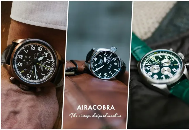 Militarna precyzja połączona z klasycznym wyglądem. Aviator Swiss Made Airacobra