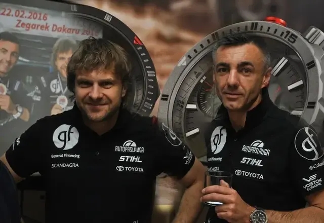 Vanagas i Rozwadowski z zegarkami w Złotych Tarasach