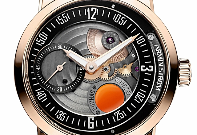 ARMIN STROM – Cognac Watch (koniak wewnątrz zegarka!)