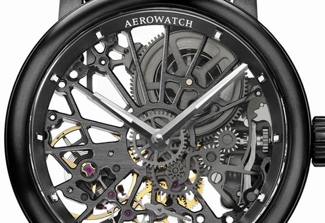 AEROWATCH model "Renaissance All Black"