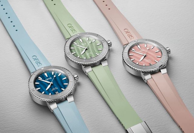 Nowe trio damskich zegarków Oris Aquis Date z kopertami 36,5 mm